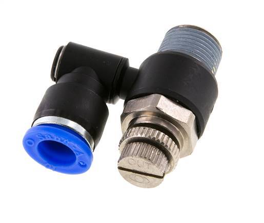 Silenciador de control de flujo Meter-Out Giratorio 10 mm - R3/8'' Latón/PA 66