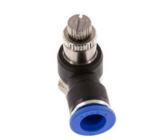 Silenciador de control de flujo Codo de salida de contador 10 mm - G1/4'' Latón/PA 66
