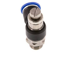 Silenciador de control de flujo Codo de salida de contador 10 mm - G1/4'' Latón/PA 66