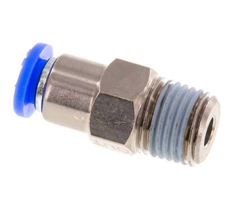 Válvula de retención a presión de 6mm y R1/4'' macho de latón/PBT 0,2-10bar (3-145psi) con rosca para manguera