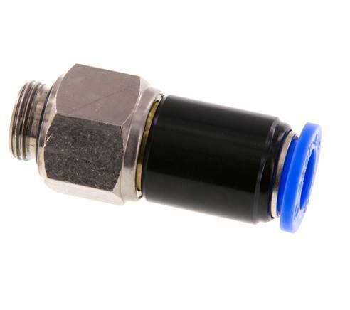 Junta giratoria de 12mm y G3/8'' Roscas macho de latón niquelado/PBT NBR Giratorio