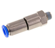 Junta giratoria rápida de 8mm y R1/8'' Roscas macho de latón niquelado/PBT NBR Giratorio