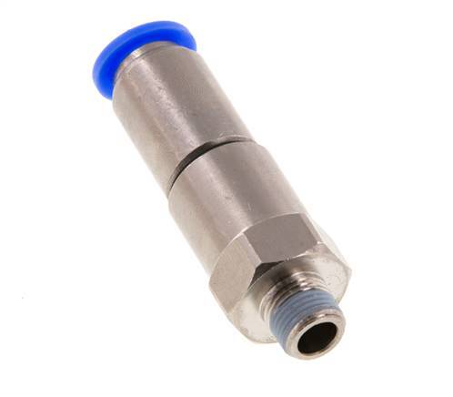 Junta giratoria rápida de 8mm y R1/8'' Roscas macho de latón niquelado/PBT NBR Giratorio