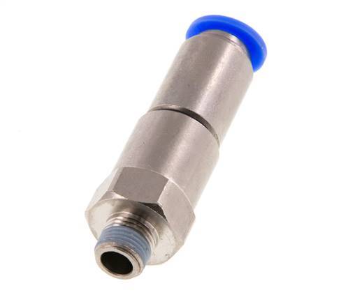 Junta giratoria rápida de 8mm y R1/8'' Roscas macho de latón niquelado/PBT NBR Giratorio