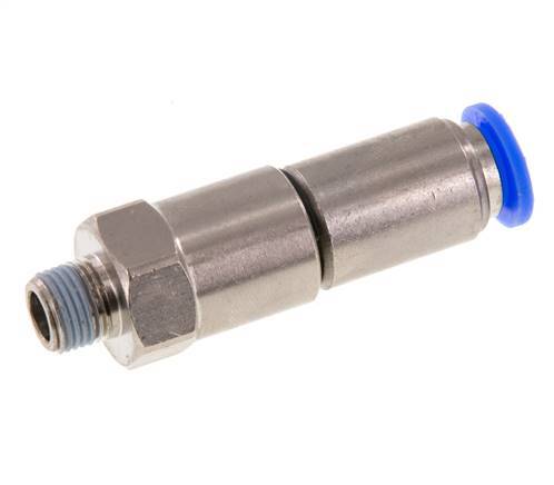 Junta giratoria rápida de 8mm y R1/8'' Roscas macho de latón niquelado/PBT NBR Giratorio