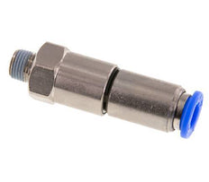 Junta giratoria rápida de 8mm y R1/8'' Roscas macho de latón niquelado/PBT NBR Giratorio