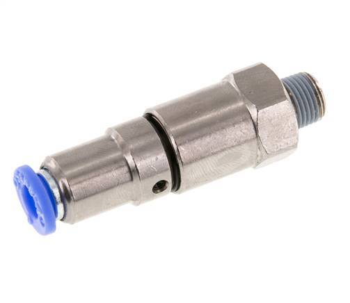 Junta giratoria rápida de 6mm y R1/8'' Roscas macho de latón niquelado/PBT NBR Giratorio