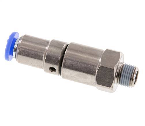 Junta giratoria rápida de 6mm y R1/8'' Roscas macho de latón niquelado/PBT NBR Giratorio