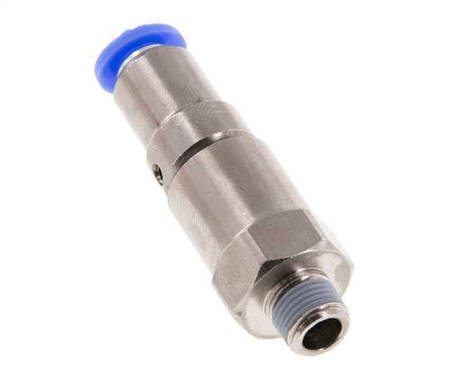 Junta giratoria rápida de 6mm y R1/8'' Roscas macho de latón niquelado/PBT NBR Giratorio