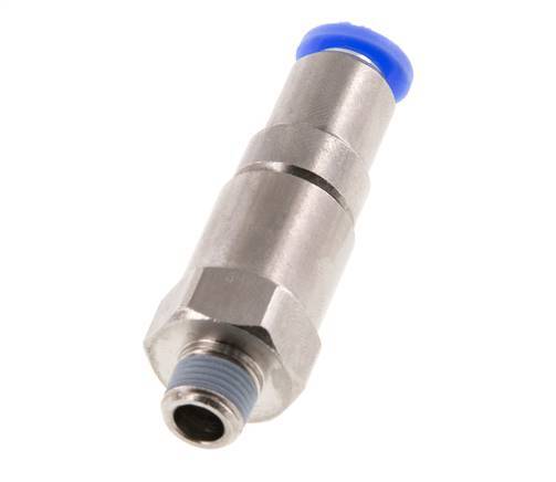 Junta giratoria rápida de 6mm y R1/8'' Roscas macho de latón niquelado/PBT NBR Giratorio