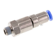 Junta giratoria rápida de 6mm y R1/8'' Roscas macho de latón niquelado/PBT NBR Giratorio