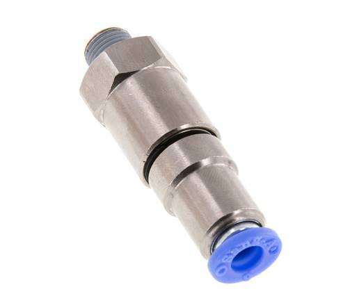 Junta giratoria rápida de 6mm y R1/8'' Roscas macho de latón niquelado/PBT NBR Giratorio