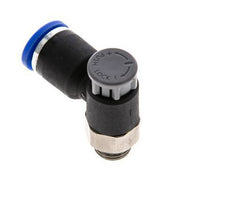 Válvula reguladora de caudal Codo de salida de contador 8 mm - G1/8'' Latón/PA 66 Tuerca de seguridad