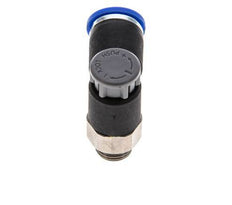 Válvula reguladora de caudal Codo de salida de contador 8 mm - G1/8'' Latón/PA 66 Tuerca de seguridad
