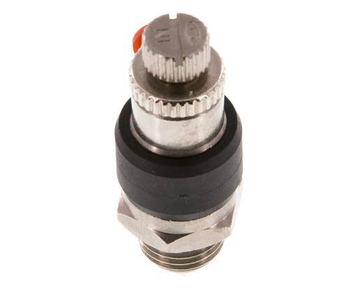Silenciador de control de flujo Codo de entrada al medidor 4 mm - G1/4'' Latón/PA 66