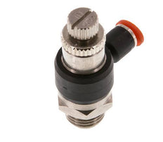 Silenciador de control de flujo Codo de entrada al medidor 4 mm - G1/4'' Latón/PA 66