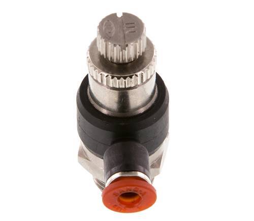 Silenciador de control de flujo Codo de entrada al medidor 4 mm - G1/4'' Latón/PA 66