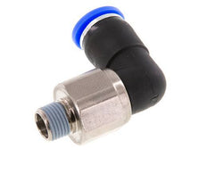 Codo de 8 mm y R1/8'' Junta giratoria con rosca macho latón niquelado/PBT NBR giratorio