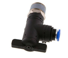 Válvula de bola de codo de 2 vías 6 mm - R3/8'' Plástico/Latón