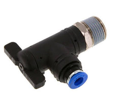 Válvula de bola de codo de 2 vías 6 mm - R3/8'' Plástico/Latón