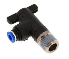 Válvula de bola de codo de 2 vías 6 mm - R3/8'' Plástico/Latón