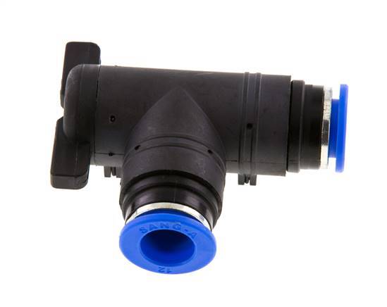 Válvula de bola de codo de 2 vías 12 mm plástico/latón