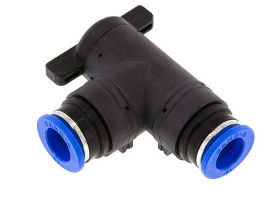 Válvula de bola de codo de 2 vías 12 mm plástico/latón