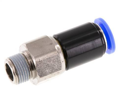 Junta giratoria de 12mm y R3/8'' Roscas macho de latón niquelado/PBT NBR Giratorio