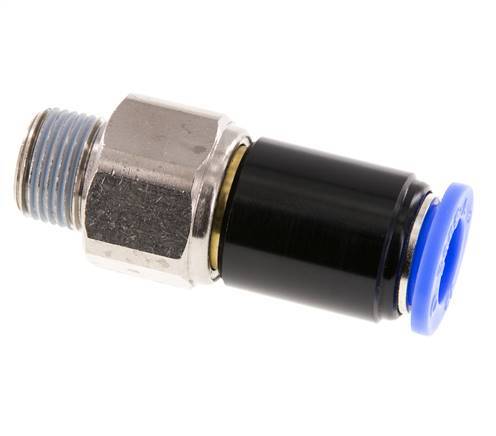 Junta giratoria de 12mm y R3/8'' Roscas macho de latón niquelado/PBT NBR Giratorio