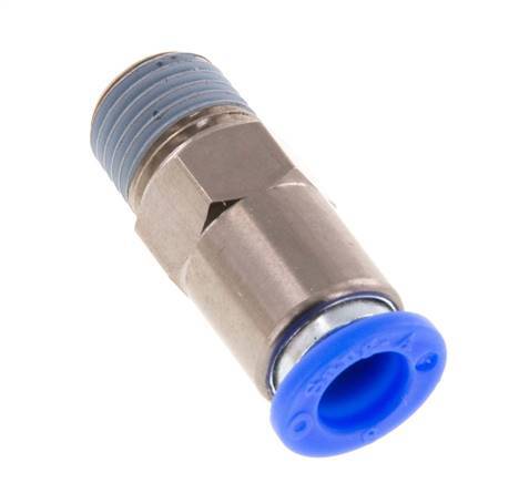 Válvula de retención a presión de 8 mm y R1/4'' macho de latón/PBT 0,2-10bar (3-145psi) con rosca para manguera