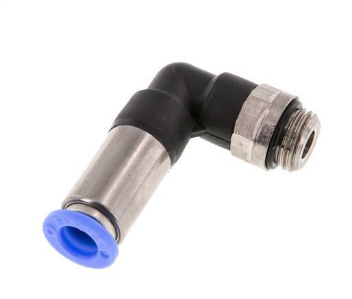 Racor rápido 8mm y G1/4'' Codo autoblocante macho Latón/PBT 0-10bar (0-145psi)