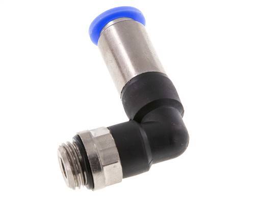 Racor rápido 8mm y G1/4'' Codo autoblocante macho Latón/PBT 0-10bar (0-145psi)