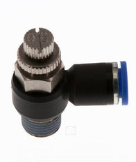 Silenciador de control de flujo Codo de salida de contador 8 mm - R1/4'' Latón/PA 66