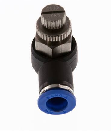 Silenciador de control de flujo Codo de salida de contador 8 mm - R1/4'' Latón/PA 66