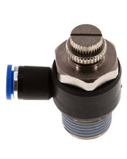 Silenciador de control de flujo Codo de salida de contador 8 mm - R1/2'' Latón/PA 66