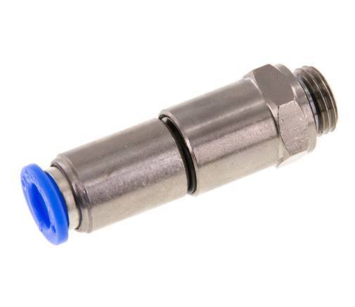Junta giratoria rápida de 8mm y G1/4'' Roscas macho de latón niquelado/PBT NBR Giratorio