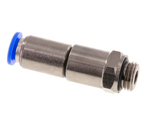 Junta giratoria rápida de 8mm y G1/4'' Roscas macho de latón niquelado/PBT NBR Giratorio