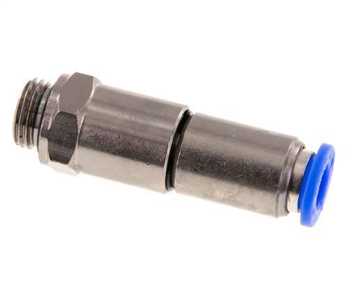 Junta giratoria rápida de 8mm y G1/4'' Roscas macho de latón niquelado/PBT NBR Giratorio