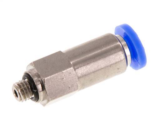 Válvula de retención de empuje de 4 mm y M5 macho de latón/PBT 0,2-10bar (3-145psi) Rosca-manguera