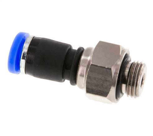 Junta giratoria de 4mm y G1/8'' Roscas macho de latón niquelado/PBT NBR Giratorio