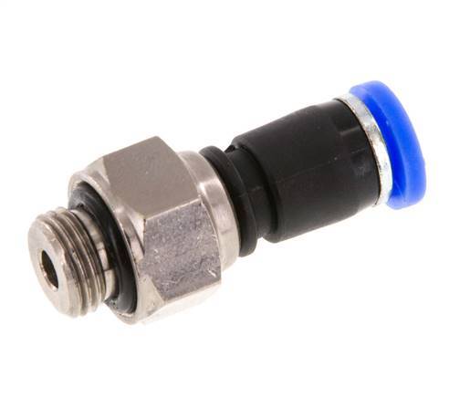 Junta giratoria de 4mm y G1/8'' Roscas macho de latón niquelado/PBT NBR Giratorio