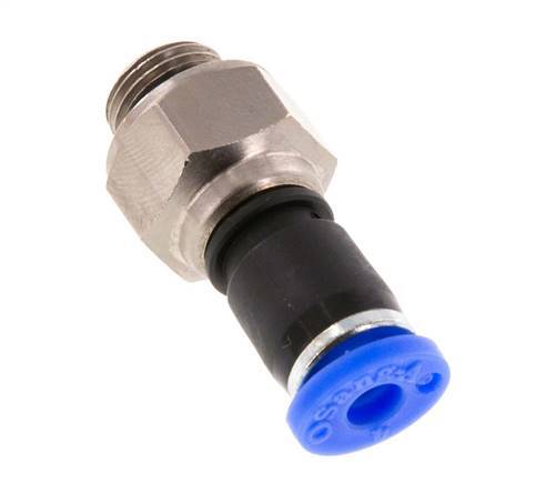 Junta giratoria de 4mm y G1/8'' Roscas macho de latón niquelado/PBT NBR Giratorio