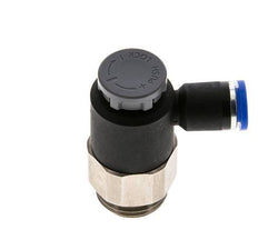 Válvula reguladora de caudal Codo de salida de contador 8 mm - G1/2'' Latón/PA 66 Tuerca de seguridad
