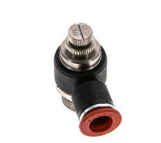 Silenciador de control de flujo Codo de entrada de medidor 12 mm - G1/2'' Latón/PA 66