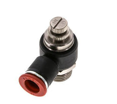 Silenciador de control de flujo Codo de entrada de medidor 12 mm - G1/2'' Latón/PA 66