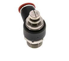 Silenciador de control de flujo Codo de entrada de medidor 12 mm - G1/2'' Latón/PA 66