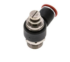 Silenciador de control de flujo Codo de entrada de medidor 12 mm - G1/2'' Latón/PA 66
