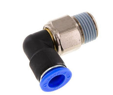 Codo de 12 mm y R1/2'' Junta giratoria con rosca macho de latón niquelado/PBT NBR giratorio