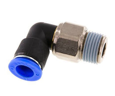 Codo de 12 mm y R1/2'' Junta giratoria con rosca macho de latón niquelado/PBT NBR giratorio