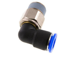 Codo de 12 mm y R1/2'' Junta giratoria con rosca macho de latón niquelado/PBT NBR giratorio